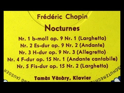 Chopin / Tamas Vasary, 1965: Nocturnes, Op. 9 - Complete - DG 136 486