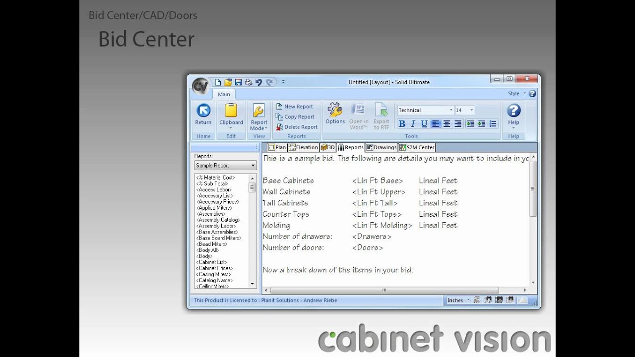 cabinet vision solid version 4.1