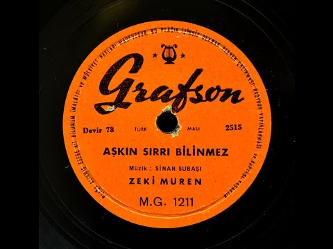 Zeki Müren - Aşkın Sırrı Bilinmez - GERÇEK TAŞ PLAK KAYDI
