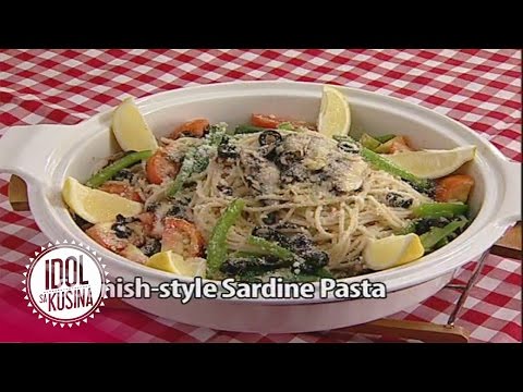 VIDEO : idol sa kusina recipe: spanish-style sardine pasta - isangisangpastadish na easy to prepare at perfect para sa birthday ni bettinna carlos ang ginawa ni chef boy logro sa 'idol sa kusina' - ...