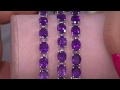24.00 ct tw African Amethyst 8" Sterling Tennis Bracelet with Antonella Nester