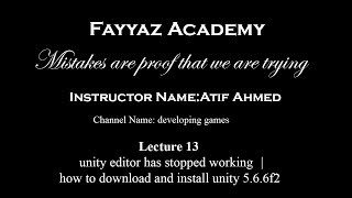 Unity Editor has stopped working | how to download and install unity 5.6.6f2