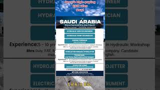 Hiring Now Petrochemicaloil & Gas Jobs In Saudi Arabia Long Term Contract Ms Suni Ociates