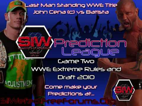 Siw Prediction League Game Two Wwe Extreme Rules And Draft 2010