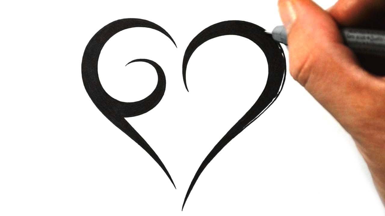 Simple Tribal Heart Tattoo - Best Home Decorating Ideas