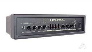 ULTRABASS BXD3000H Ultra-Lightweight 300-Watt 2-Channel Bass Amplifier Head