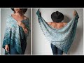 Beginner Gradient Knit Shawl Pattern - Anuket. Learn Easy Lace!
