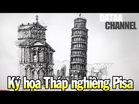 Vẽ ký họa #ThápNghiêngPisa / #SketchDrawing #Torre_inclinada_de_Pisa #dataa #vekyhoa #dataachannel