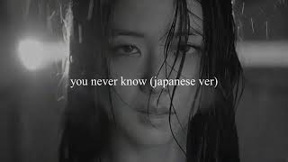 blackpink - you never know (japanese ver) // slowed + reverb