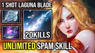 Unlimited Skill Spam 1 Shot Laguna Max Burst Magical Level 30 Lina With Arcane Wind Waker Dota 2
