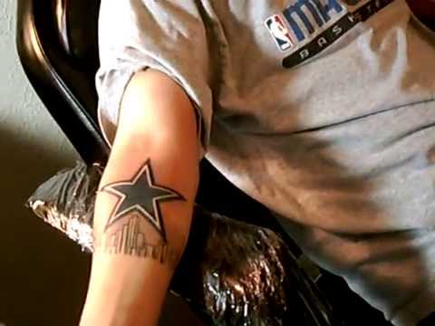 Tattoo of Dallas Cowboys Star terrell owens tattoo. Tattoo of Dallas Cowboys Star