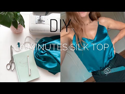 DIY easy silk slip top / Beginners friendly - YouTube