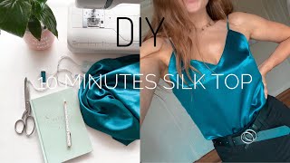 DIY Easy Silk Slip Top / Top With Straps + PDF Pattern