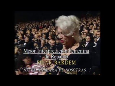 Pilar Bardem recoge el Goya a Mejor Actriz de Reparto en 1996