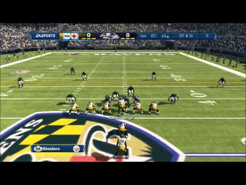 Madden NFL 13 Gameplay: Steelers vs Ravens, light commentary