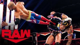 Rey Mysterio Vs. Ricochet Vs. Randy Orton Vs. Drew Mcintyre Raw, Nov. 25, 2019
