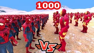1000 ÖRÜMCEK ADAM VS 1000 DEMİR ADAM 😱 - Süper Kahramanlar