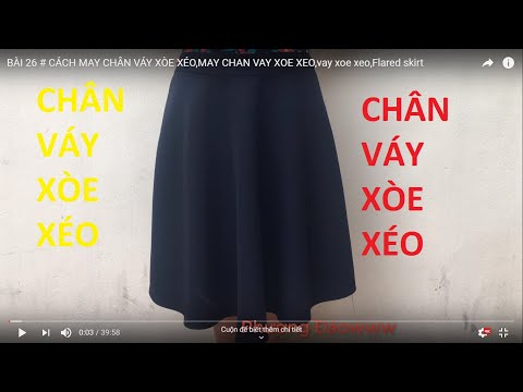 MAY CHÂN VÁY XÒE XÉO | chân váy xòe xéo | b26 | Phương Đàowww