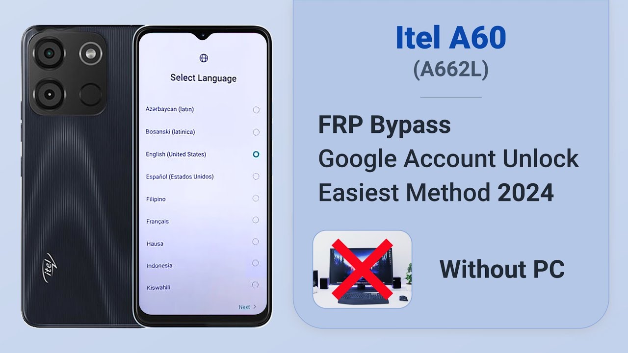 Itel A662L FRP Bypass | Google Account Unlock for Itel A662L FRP Bypass | Google Account Unlock for