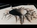 Drawing a 3D Crater - 3D Art for Kids