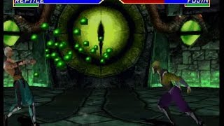 Mortal Kombat 4 Ps1 - Arcade Mode Gameplay Part 11 Reptile Playthrough Mdx