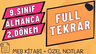 9.Sinif Almanca 2.Dönem Full Tekrar Özel Notlar Meb Ki̇tabi