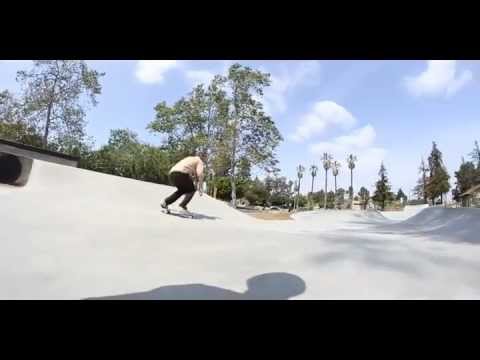 Clint Peterson skateboard session at Lincoln plaza - Orion trucks