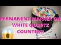 HOW TO CLEAN STAINED WHITE QUARTZ COUNTER TOPS! #shorts