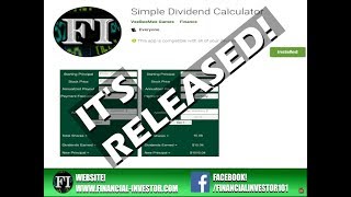 Financial Investor - Google Play App Released! - Simple Dividend Calculator