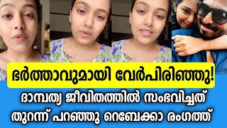 വവഹബനധ വർപടതത റബകക സനതഷ പറഞഞത Rebecca Santhosh About Divorce News