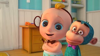 Cinco Macaquinhos - Músicas Infantis Divertidas - Looloo Kids Português