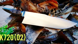 K720 O2 Karbon Çelik Chef Bıçağı Yapımı Hand Made Knife