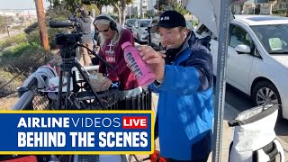 Behind the Scenes of Airline Videos Live at LAX