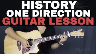 History One Direction Guitar Tutorial Lesson Acoustic - Easy