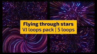 VJ Loops - Flying through stars