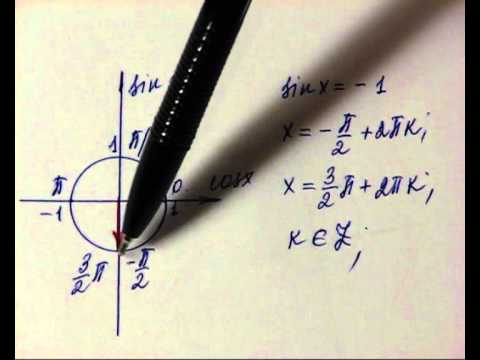 005 Решение простейших тригонометрических уравнений