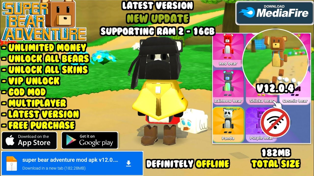 super bear adventure mod apk v12.0.4 | latest version super bear adventure mod apk v12.0.4 | latest version