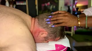 Tactile Asmr Stress Relieving Scratching With Purple Nails