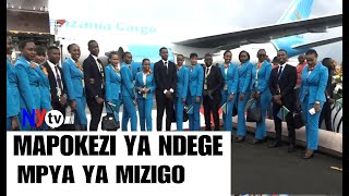 Mapokezi Ya Ndege Mpya Ya Mizigo Uwanja Wa Mwalimu.j.k Nyerere