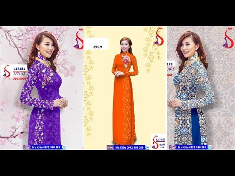 Các mẫu áo dài ĐẸP TRẺ TRUNG MỚI NHẤT l Vải áo dài S