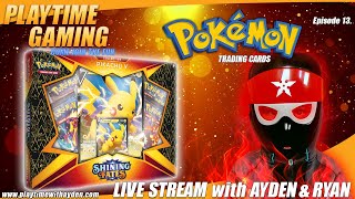Pokemon Live Unboxing - Pikachu V Shining Fates - Playtime with Ayden - Live Stream