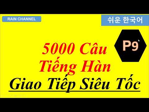 P9- 5000 Câu Tiếng Hàn Giao Tiếp Siêu Tốc Thông Dụng-Online Miễn Phí-Rain Channel 100 Từ Vựng pi