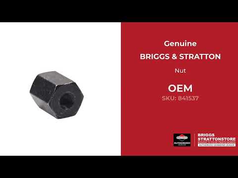841537 - Nut - Briggs and Stratton - Genuine OEM Part 841537 - Nut - Briggs and Stratton - Genuine OEM Part
