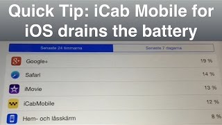 Quick Tip: iCab Mobile for iOS drains the battery a lot even if you don't use it