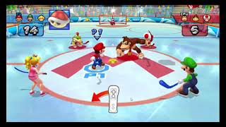 Mario Sports Mix Hockey Exhibition 3 On 3 Mario Stadium Mario Luigi Princess Peach