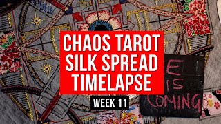 Chaos Tarot Silk Spread: Hand Embroidery Timelapse (Week 11)
