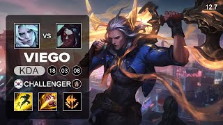 Viego Vs Kayn Jungle - Kr Challenger - Patch 12.7 Season 12