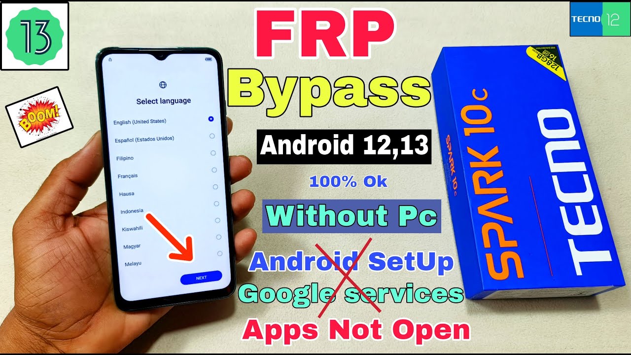 Tecno Spark 10c FRP Bypass Android 12,13 | New Trick | Tecno Spark 10c FRP Bypass Android 12,13 | New Trick |