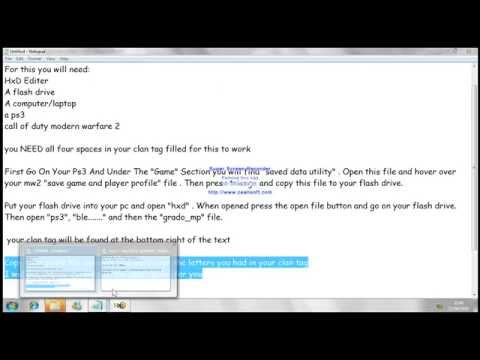 MW2 Clan Tag Hack Tutorial PS3. Duration: [2.42 min]