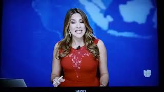 Maity Interiano Y Legs Red Outfit Host Noticiero Univision Edicion Nocturna